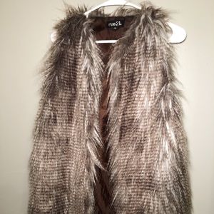 Faux fur vest